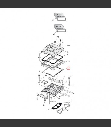 Rockercover gasket corck 17355-84