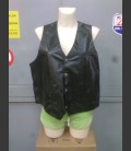 Black leather vest