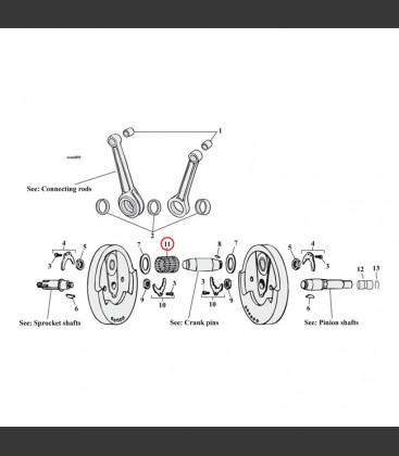 CONNEC. ROD ROLLER & RETAINER SET, STD