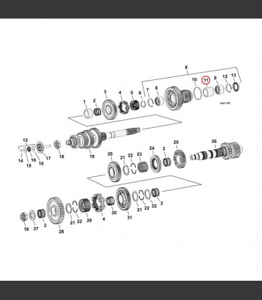 SPACER, 6TH GEAR BEARING