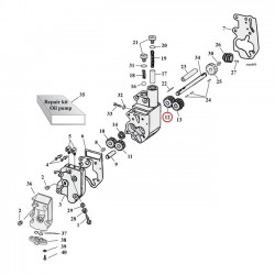 RETURN GEAR, DRIVEN. OIL PUMP