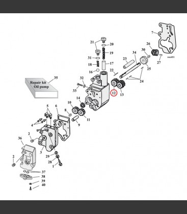 RETURN GEAR, DRIVEN. OIL PUMP