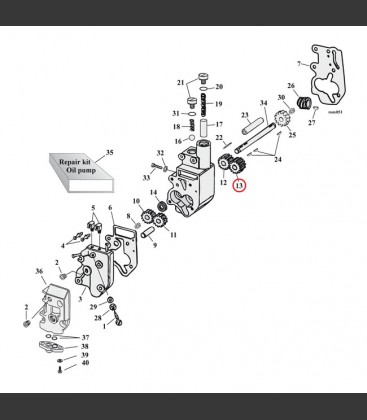 RETURN GEAR, IDLE. OIL PUMP