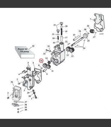 FEED GEAR, DRIVEN. OIL PUMP