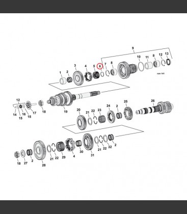 RETAINING RING, TRANSM.