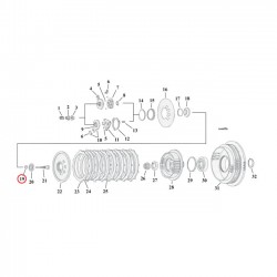 RETAINING RING, CLUTCH ADJUSTING SCREW