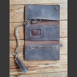 BIKER WALLET BROWN