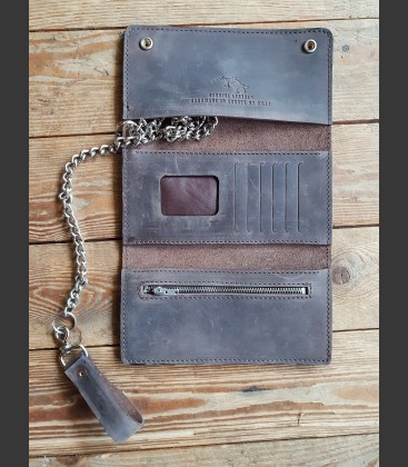 BIKER WALLET BROWN