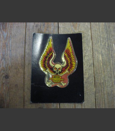 Decall skull and wings Large