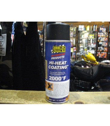 Black Hi-heat coating for exhaust wrap