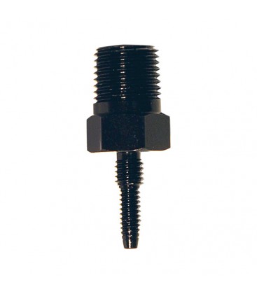 Sniper straight male adapter 1/8 npt black