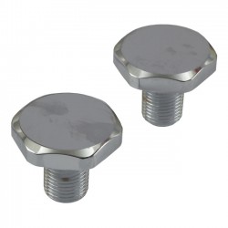 Fork tube cap bolt set chrome