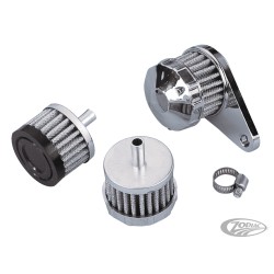 Crankcase breather filter chrome