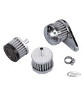 Crankcase breather filter chrome