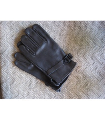 Handschoenen Hertenleer zwart Large