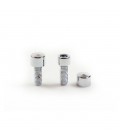 Push-on plugs chrome 3/16 inbus