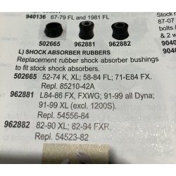 Shock absorber rubbers
