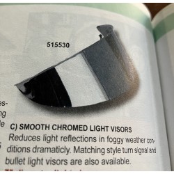 Headlamp visor 5-3/4 chrome