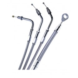Idle cable +8" braided 81-89 bt, 81-87 xl