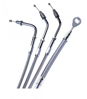 Idle cable +8" braided 81-89 bt, 81-87 xl