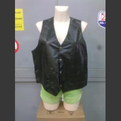 Black Leather vest Large