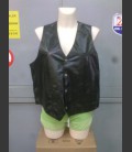 Black Leather vest Large